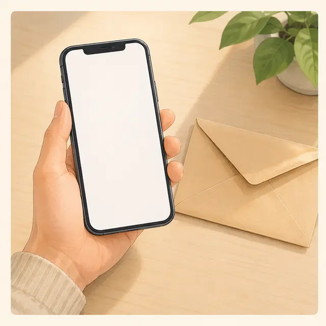 電話とメールで連絡するイメージ
